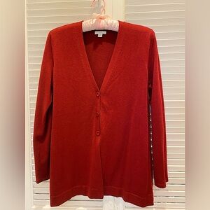 J. Jill Wool-blend burgundy cardigan XS Petite